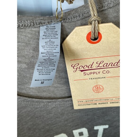 Good Land Supply Co Support Your Local Bartender Tank Top Women Medium Gray NEW - Picture 3 of 7